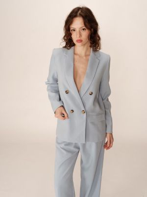 Blazer double boutonnage Parfaite Bleu