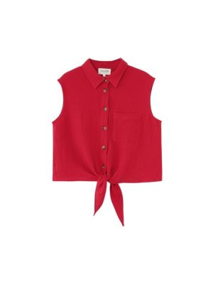 Chemise sans manches coton Reglisse Rouge cerise
